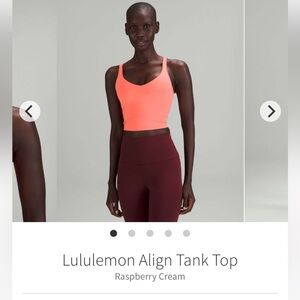 lululemon athletica Women's Raspberry Cream Tank Top